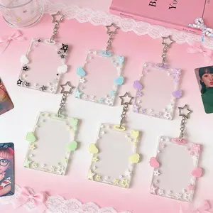 Star Hard Card Case for Students, Three-Inch Instant Photo Protection Cover, Idol Small Card Display Hanging Set