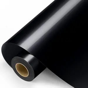 Black Permanent Vinyl - Glossy Black Adhesive Vinyl Roll for All Cutting Machine, Permanent Outdoor 12" x11FT for Decor Sticker, Car Decal, Scrapbooking, Signs, Glossy & Waterproof