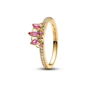 Pandora Disney Princess Rapunzel Tiara Ring 14k gold plating Variant 2