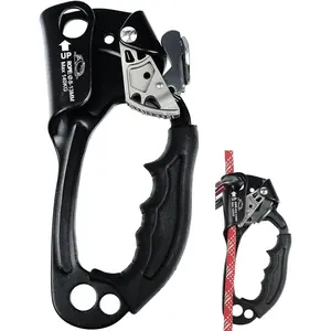 Hand Ascender High Strength  Alloy Climbing Ascender with Rubber Handle, Rappelling Gear for Rock Climbing, Tree Arborist, and Caving