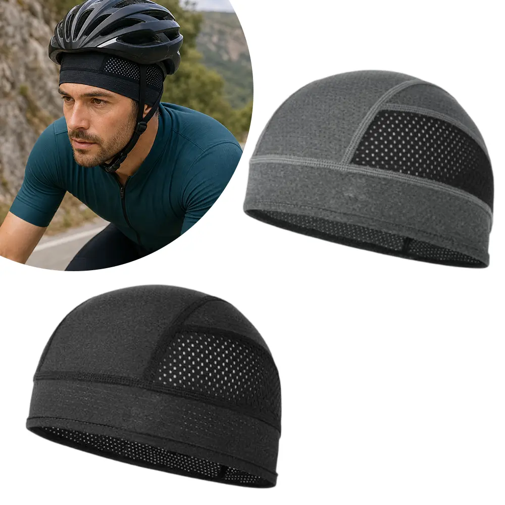 Pack of 2 Cooling Skull Caps Helmet Liner, Lightweight Mesh Under Helmet Cycling Motorcycle Hard Hat Sweat Liner for Men Women