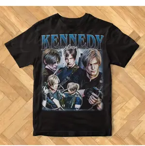 Hot new 2026 Limited Leon Kennedy T-Shirt Gift for Woman Man Heavy Cotton Tee Clothing Graphic Short Sleeve Shirt Unisex Men Women All-Season, Trendy Gamer Outfit #gamingtee #graphictshirt #streetwearstyle #viraltee #gameroutfit #retrotee #y2kfashion