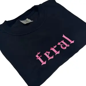Comfort Colors - PINK Feral Embroidered T-shirt