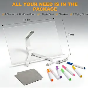 Lumiboard Led Drawing Board , 12"X8" Light up Acrylic Cosmody Drawi