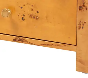 bali & pari Camira Light Mappa Real Burl Wood Nightstand