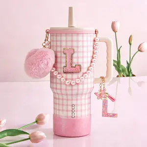 40oz Tumbler with Handle & Flip Straw, 1 Count Stainless Steel Insulated Water Bottle, Drinking Cup for Home, Office, Car,Keeps Cold or Hot, Car Cupholder Friendly, Christmas Gift Idea for Friends, Family