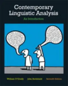 USED-Contemporary Linguistic Analysis: An Introduction (7th Edition) by John Archibald (Author) William O'Grady (Author) (Paperback)