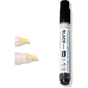 Premium Midsole Marker for Customization Paint on Leather, Suede, Fabric and Soft Foam for 2-4 Pair of Shoes (Black)