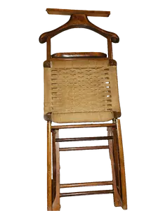 Mid-Century Valet Chair (Woven Seat)