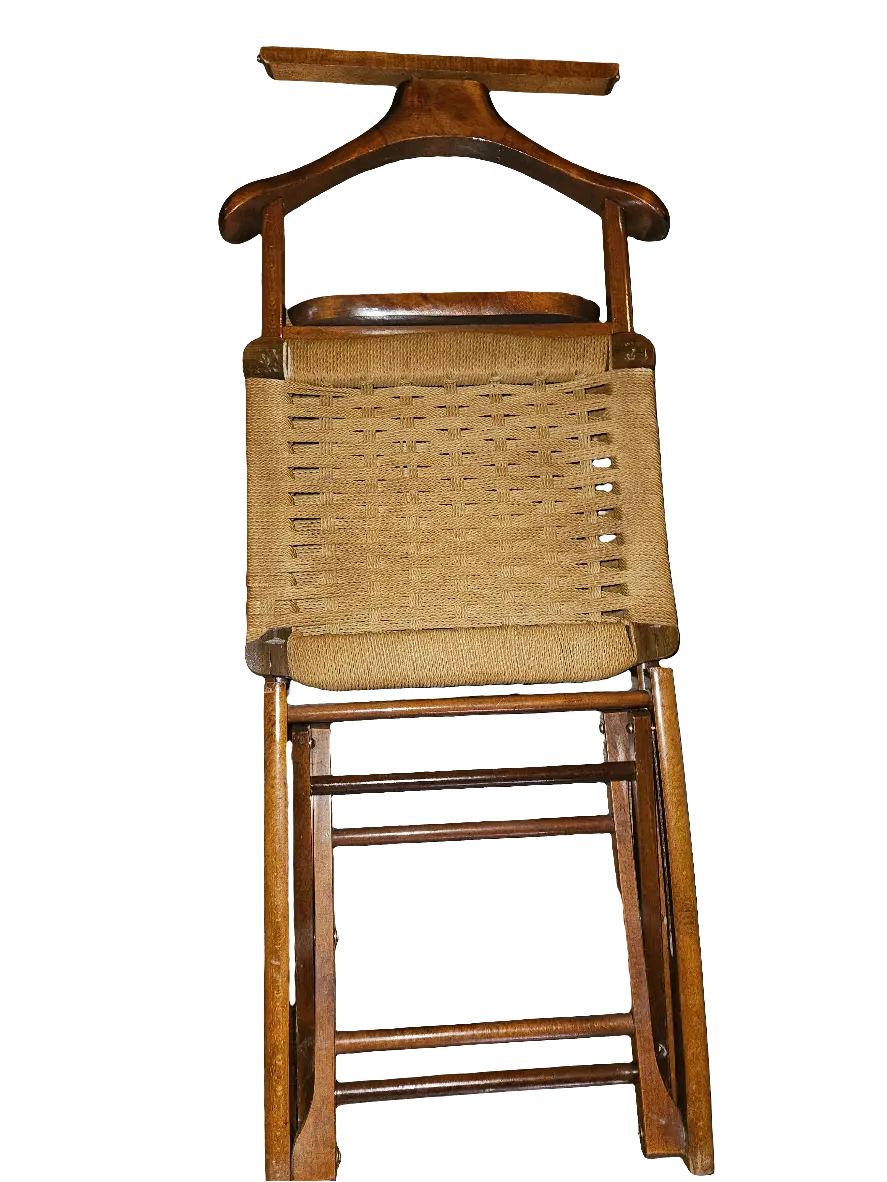 Mid-Century Valet Chair (Woven Seat)