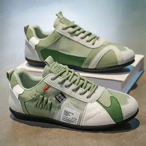 Men's All-Terrain Low-Top Outdoor Sports Shoes - Multiple Colors Available (Green/Gray/Black/Brown/Tan) - Anti-Slip and Arch Support, Lace-Up Closure, PVC Cushioned Sole