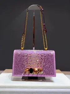 Women's Elegant Rhinestone Handbag, Custom Wedding Bridal Clutch, Chain Shoulder Crossbody Bag, All Seasons Fashion Accessory, Lightweight crossbody bag, Crossbody Shoulder Purses, Fashion Crossbody Bags