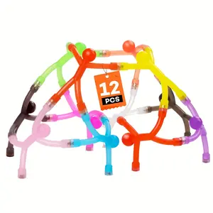 12pcs Colorful Magnetic Toys - Durable Thermoplastic Polyurethane (TPU) Building Blocks for Youngsters, Ideal for Fridge, Whiteboard, and Office Play, Educational Toy|Vibrant Colors|Durable Construction, Magnetic Building Set, Magnetic Building Blocks