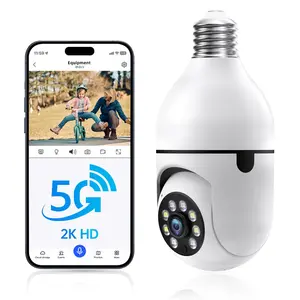 5G&2.4G WiFi Light Bulb Security Camera - 2K Wireless Outdoor Indoor Camera with Motion Detection & Two-Way Talk