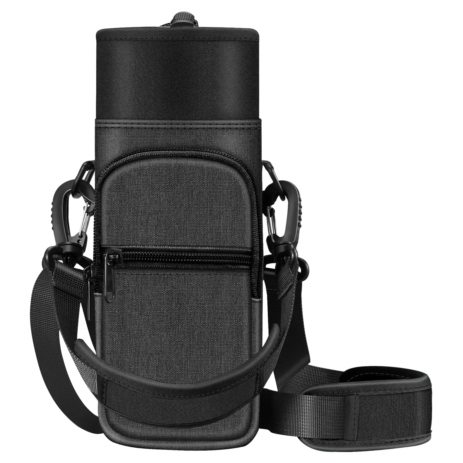 32oz Water Bottle Sling Carrier Bag - Durable Drinkware Accessory with Drawstring, Adjustable Shoulder Strap, Padded Handle Strap, Fits Bottles Under 32oz, Gym Tumbler/Cup Holder Pouch