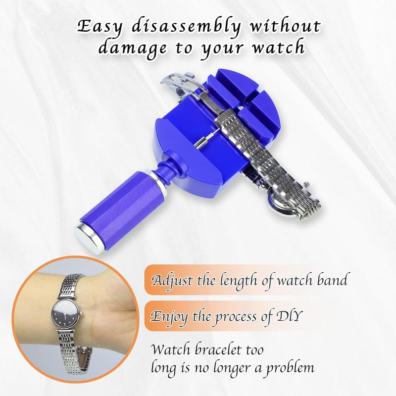 Professional Watch Link Band Sizing Removal Tool Kit for Watch Bracelet Adjustment, Watch Pin Removal Adjustment Tool Kit, Portable Repair Tools