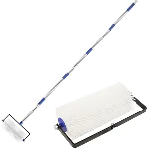 Spiked Roller for Self Leveling,9" Self Leveling Spiked Roller with Extended Adjustable Handle (34-77in) Ideal for Eliminating Bubbles in Concrete, Epoxy, and a  - Have Tool for Cement, Jobs