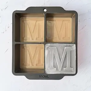 Letter M Monogram Ice Cube Mold Custom Ice Cube Mold 2 Inch Big Initials Silicone Ice Cube Tray Gifts For Dad Gifts For Him