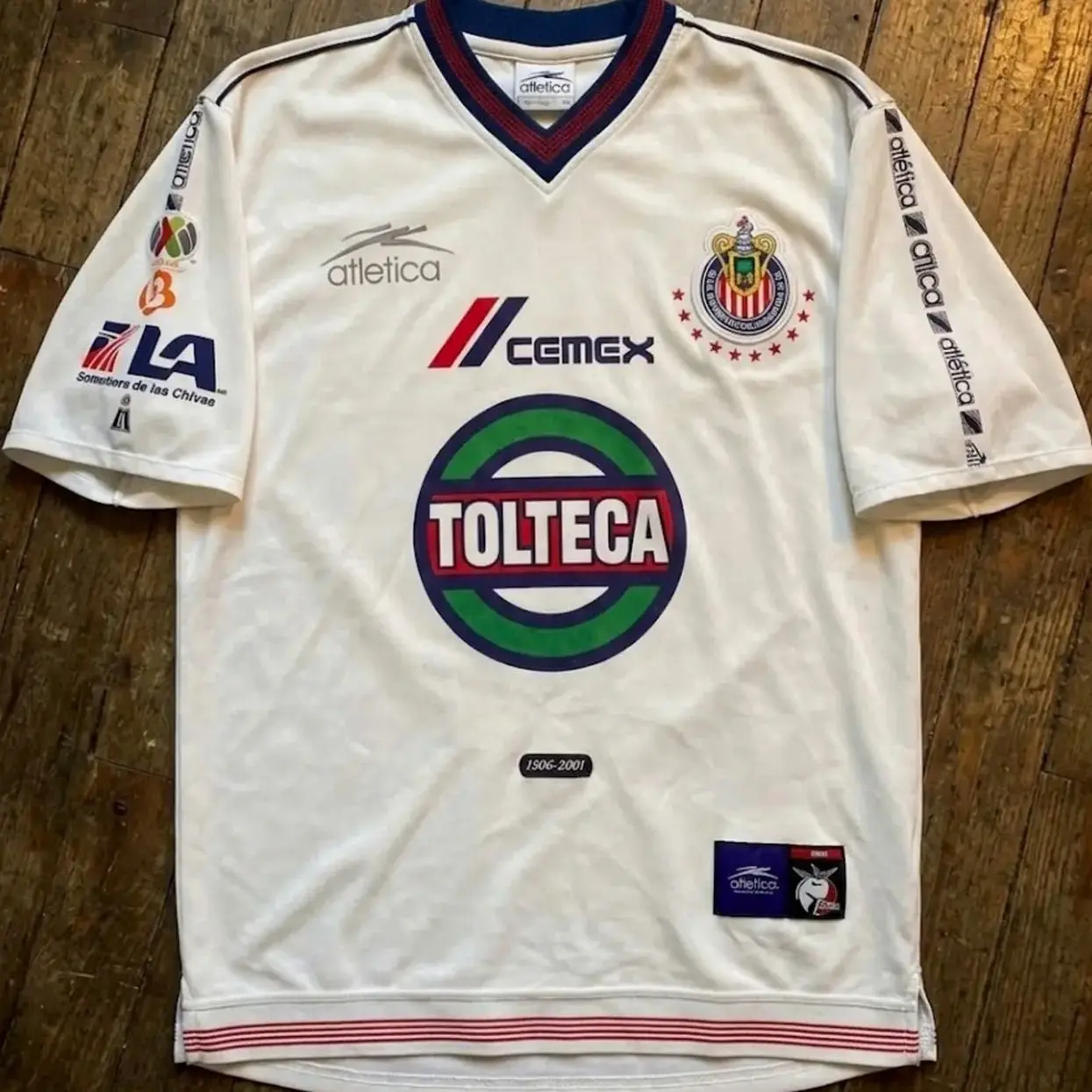 [Sale] - Chivas De Guadalajara 2000-01 Away Soccer Jersey - Full Print Logo
