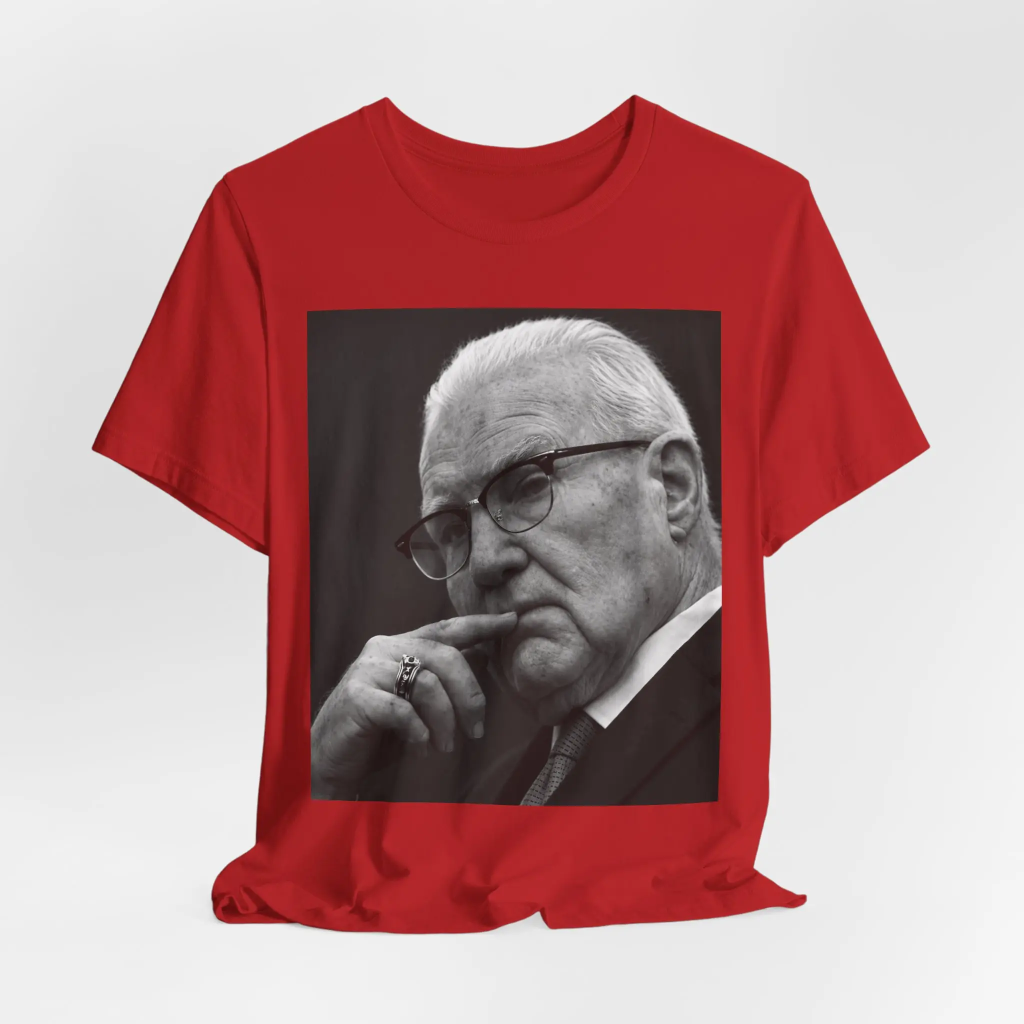 Kevin Reddington Black and White Portrait T-Shirt | Vintage Elderly Man Photo Tee