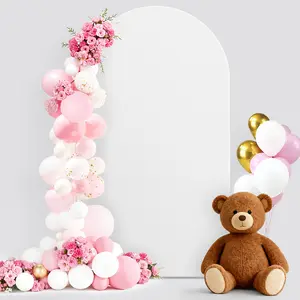 7.2FT White Arch Cover for Wedding, Spandex Square Arch Backdrop Cover, Stretch Fitted Arch Stand Cover 7.2FT White Arch Cover for Wedding, Spandex Square Arch Backdrop Cover, Stretch Fitted Arch Stand Cover