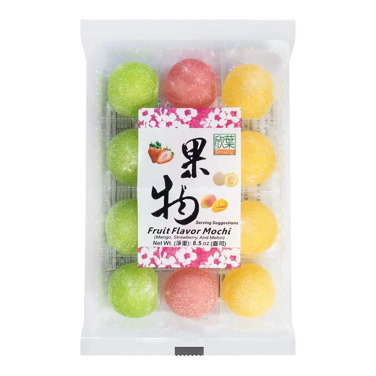 Formosa Yay Taiwanese Mochi Fruit Snacks - Honeydew Melon, Strawberry, Mango Flavors - 240g Formosa Yay Taiwanese Mochi Fruit Snacks - Honeydew Melon, Strawberry, Mango Flavors - 240g