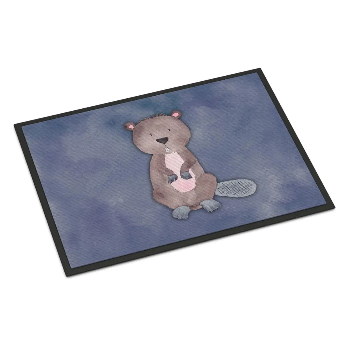 212 MAIN Carolines Treasures BB7392JMAT 24x36 in. Beaver Watercolor Rubber-Backed Bath Mat, Durable Indoor-Outdoor Home Decor, Household Decorative Rug, Durable Area Rugs