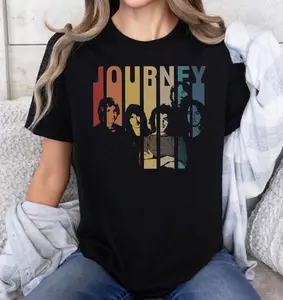 Journey Band Vintage T-Shirt, Journey Shirt, Music Retro Shirt Gift for Men and Women Clothing Cotton