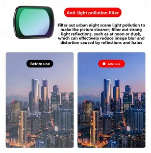SOOOHANDY Magnetic LPR Light Pollution Filter Kit for DJI Osmo Pocket 3 Eliminates Artificial Light Restores Natural Colors Ideal for Vlogging Travel Outdoor Shooting