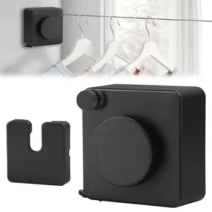 Retractable Clothesline Indoor & Outdoor,Non-Sagging Stainless Steel Laundry Line with Wall Mounted Heavy Duty Design,Drying Rack for Bathroom Balcony