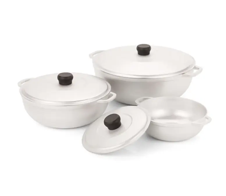 IMUSA 1.5/2.5/5.2qt Cast Aluminum Caldero 3pc Set - 18/22/28cm