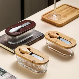 Glass Butter Dish with Lid and Spreader, Airtight Cheese Container for Fridge Storage, Aesthetic Kitchen Essential, Keeps Butter Fresh, Perfect for Home Breakfast or Baking