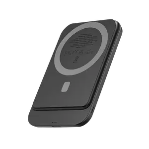 iWALK Magnetic Power Bank 5000mAh USB-C Wireless Portable Charger with LED Display for Mag-Safe iPhone 16/15/14/13/12 Series Fast 18W PD Charging Thin & Compact Digital Black Pink Smartphone power bank magnetic power bank