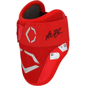Alec Bohm Philadelphia Phillies Autographed Game-Used Red EvoShield Elbow Guard from the 2025 MLB Season - NF70450454 - Fanatics Authentic Certified