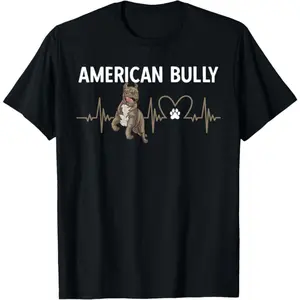 American Bully Dog Heartbeat XL American Bully Gift Unisex T-Shirt