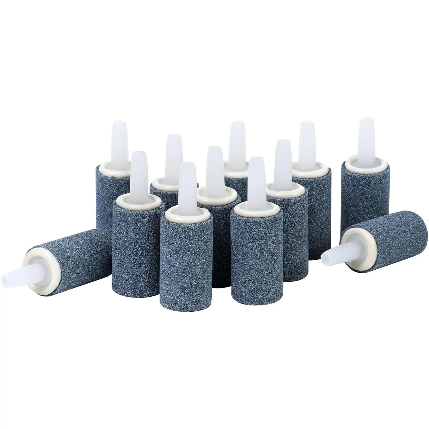 Aquarium Air Stones 1 inch 12 Pack, Bubble Stone, Aerator Bubble Diffuser, Air Pump Accessories for Aquariums, Fish Tanks, and Hydroponics
