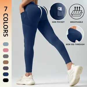 Women's High Waist Solid Side Pocket Shaping Training Leggings.,Air-Butter 3.0 Fabric,Tummy Control,High Stretch UltraSculpt Leggings,  Butt Lifting Yoga Legging,Spring Outfits 2025