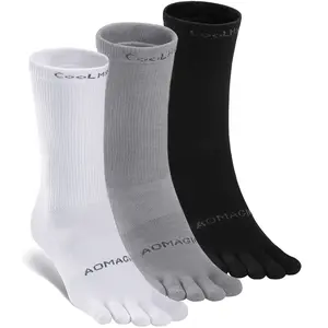 Toe Socks Men Women Athletic Running Coolmax Five Finger Crew Socks casual comfy seamless multipack knit letter print crew  ladies print crew chunky solid crew sock