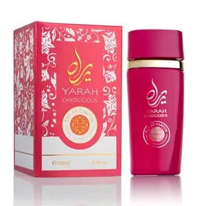 NovoGlow SAADAH Yarah Candilicious Eau De Parfum for Women 120ml Amber Fruity Vanilla Fragrance with Green Mandarin Strawberry Candy Vanilla Syrup & Musk