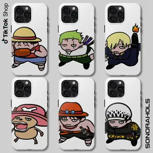 The Straw Hats Chibi Characters Art Collection Phone Case, OP The Great Pirate Era Phone Cover, Cute Anime Manga iP17 Air Pro Max