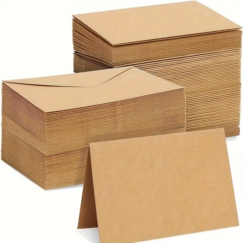 20 - High Quality Kraft Envelope Set - 6x4 inches, perfect for creating personalized greeting cards, wedding invitations and birthday wishes - for sealing, sturdy mini envelopes for any event.