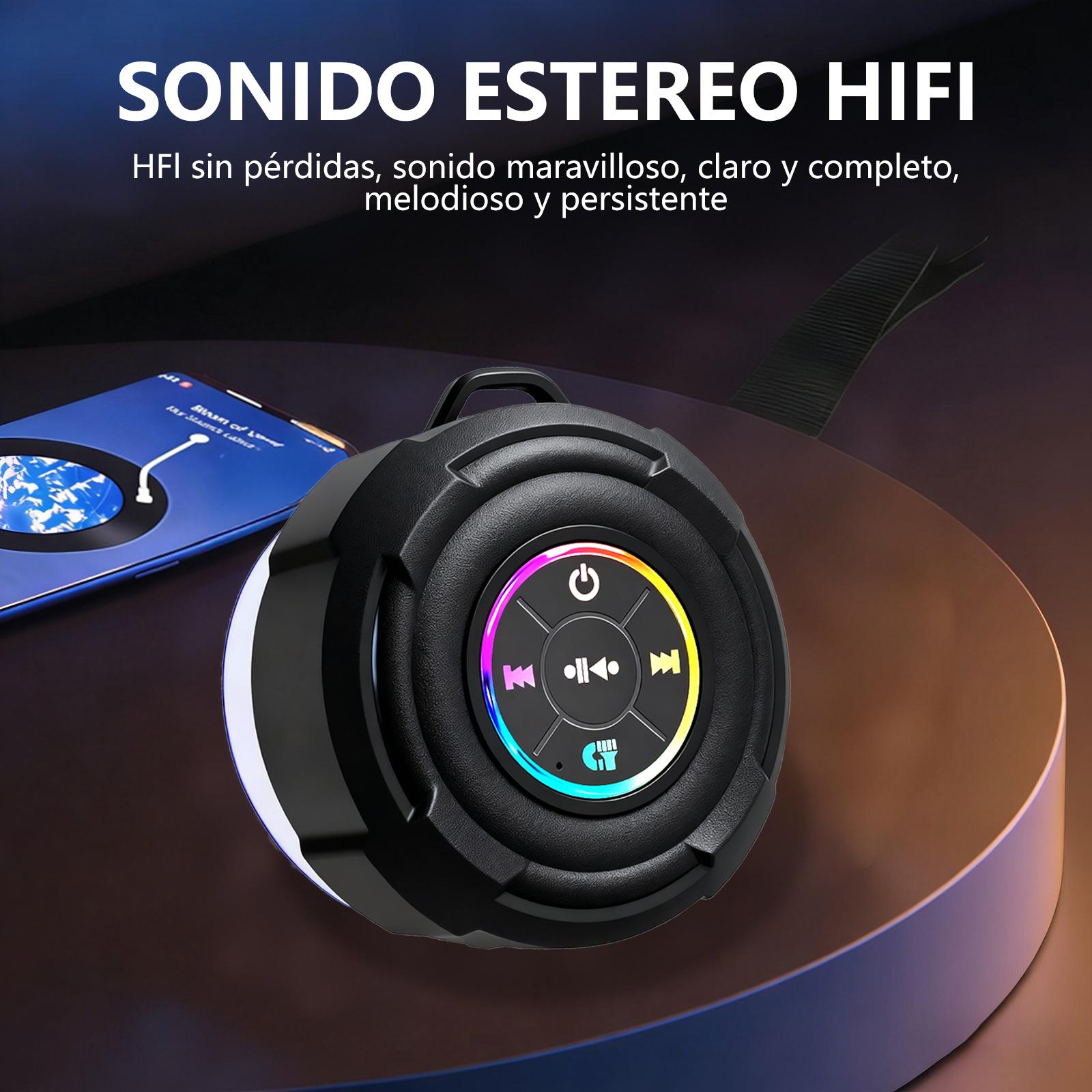 Portable bathroom speaker, 24-hour long battery life, bathroom audio system, dynamic RGB lighting, Bluetooth speaker, suitable for bathroom activities with children, travel, family entertainment, and gaming. High dynamic range。