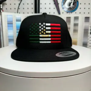 Mexican American Flag Embroidered hat.