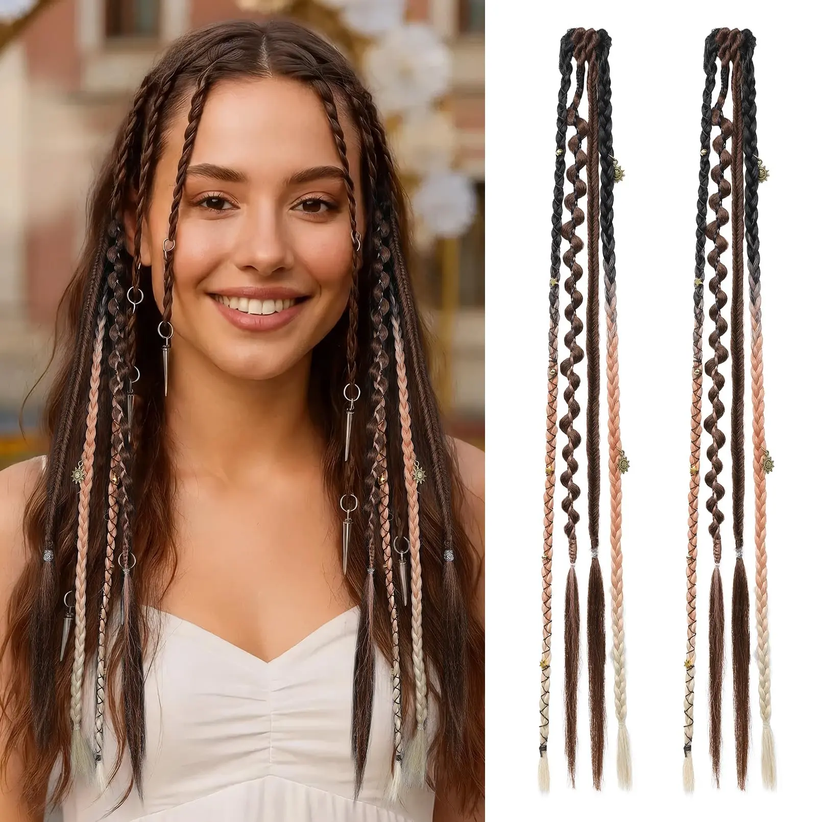 20inch Dark Chocolate Brown with Copper Mixed