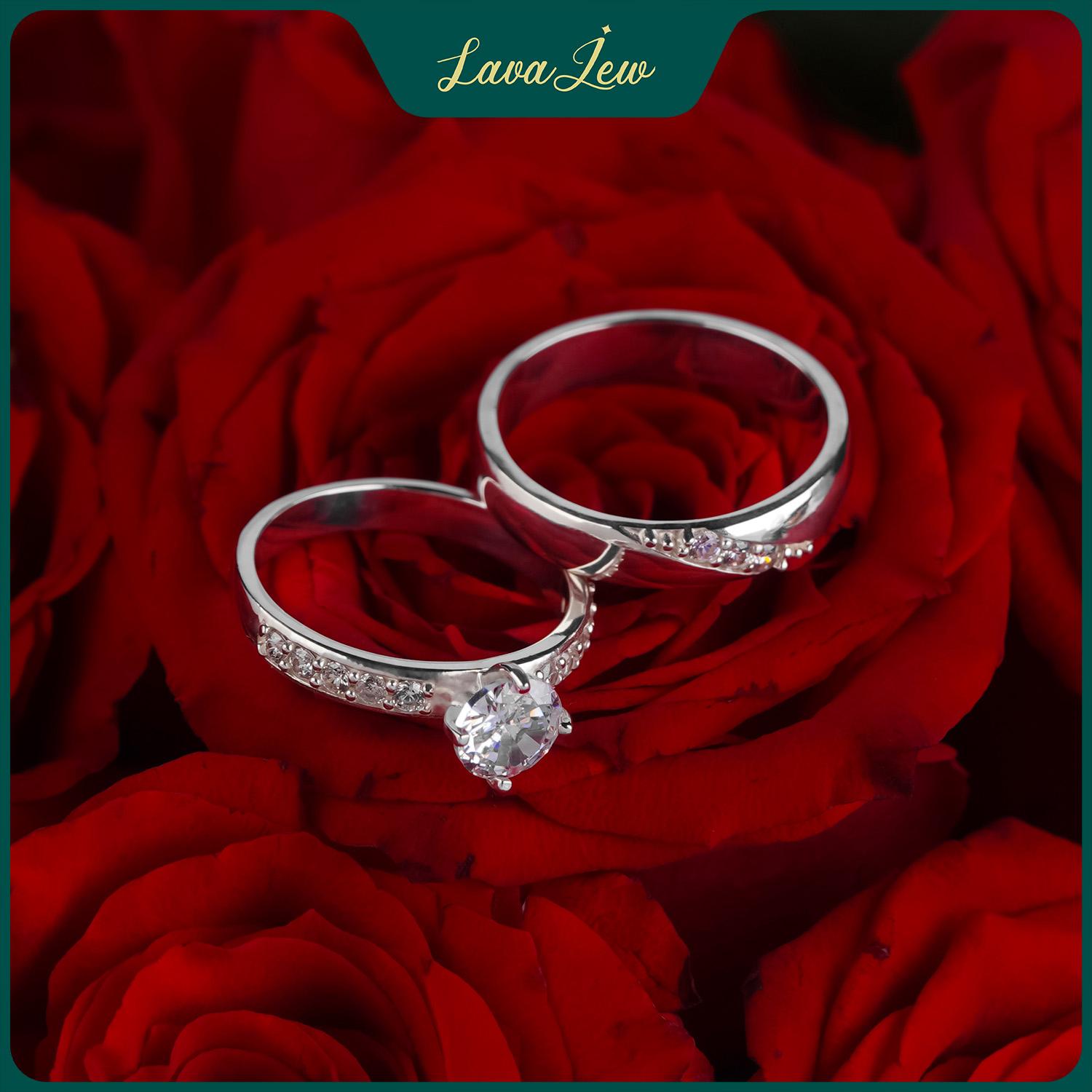 LavaJewelry, Dazzling Couple Rings, 925 Sterling Silver Ring, Couple Ring, Ring for Couple, Wedding Ring, Women ring