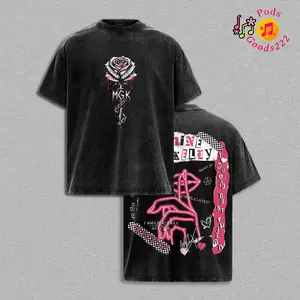 Machine Gun Kelly Vintage Graphic T Shirt, Pop Punk Aesthetic Clothing, Acid Wash Emo Streetwear Outfit, TikTok Viral Music Fashion