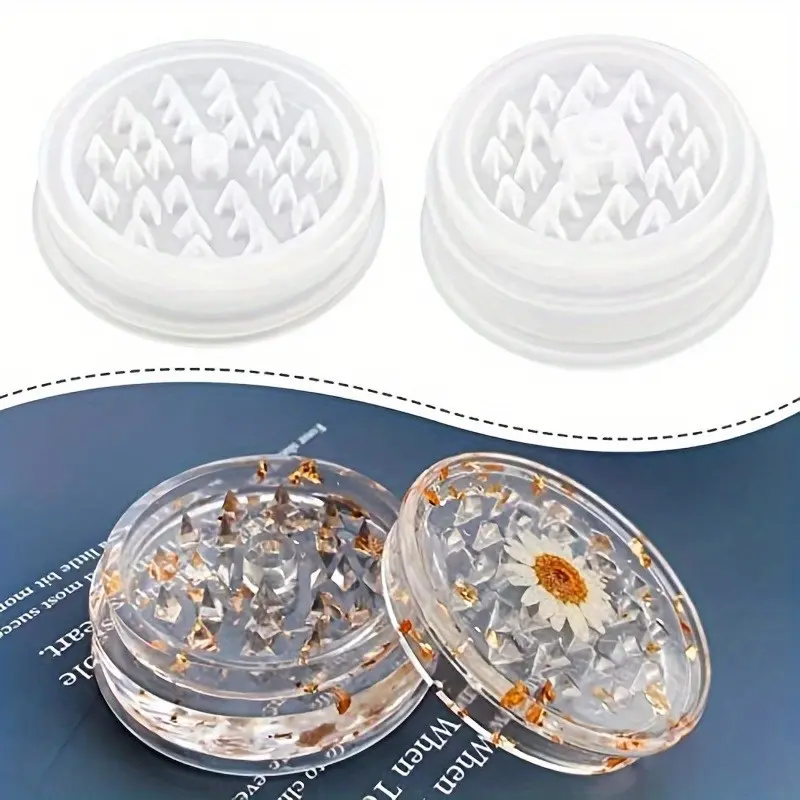 1pc Grinder Leaf Herbal Herb Spice Crusher Silicone Mould DIY Crafts Making Tools Crystal Epoxy Resin Mold Silicone Molds