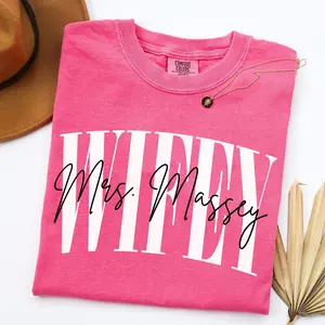 Comfort Colors Personalized Wifey Shirt, Custom Mrs Shirt, Bride To Be Gift, Honeymoon Tee, Wife T-Shirt, Bridal Party Gift