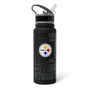 Pittsburgh Steelers Replay 25-Ounce Stainless Steel Flip-Top NFL Water Bottle