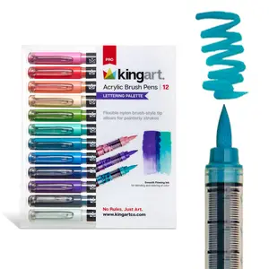 PRO Acrylic Paint Brush Pens - 12 Lettering Colors PRO Acrylic Paint Brush Pens - 12 Lettering Colors